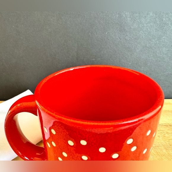 NEW Waechtersbach Germany Christmas Red Holiday Mug Green Trees, White Snow - Picture 5 of 9